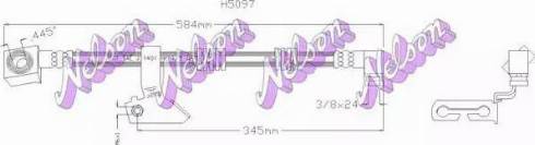 Brovex-Nelson H5097 - Гальмівний шланг autocars.com.ua