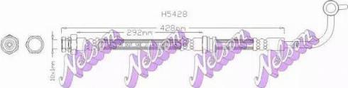 Brovex-Nelson H5428 - Гальмівний шланг autocars.com.ua