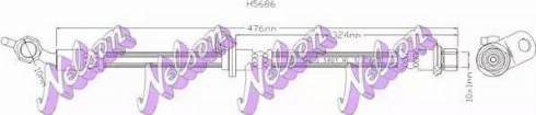 Brovex-Nelson H5686 - Гальмівний шланг autocars.com.ua