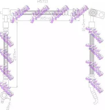 Brovex-Nelson H5710 - Гальмівний шланг autocars.com.ua