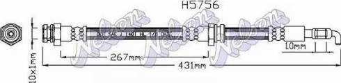 Brovex-Nelson H5756 - Гальмівний шланг autocars.com.ua