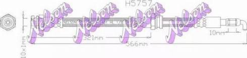 Brovex-Nelson H5757 - Гальмівний шланг autocars.com.ua