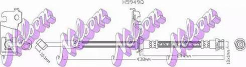 Brovex-Nelson H5949Q - Гальмівний шланг autocars.com.ua