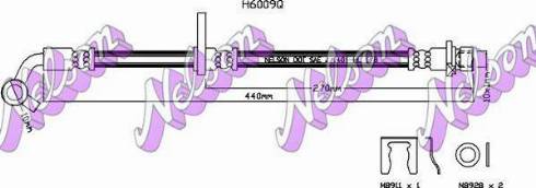 Brovex-Nelson H6009Q - Гальмівний шланг autocars.com.ua