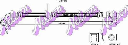 Brovex-Nelson H6011Q - Гальмівний шланг autocars.com.ua