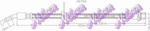 Brovex-Nelson H6766 - Гальмівний шланг autocars.com.ua