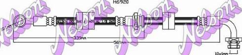 Brovex-Nelson H6920 - Гальмівний шланг autocars.com.ua