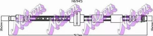 Brovex-Nelson H6945 - Гальмівний шланг autocars.com.ua