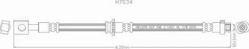 Brovex-Nelson H7034 - Гальмівний шланг autocars.com.ua