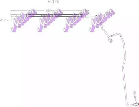 Brovex-Nelson H7172 - Гальмівний шланг autocars.com.ua