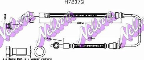 Brovex-Nelson H7207Q - Гальмівний шланг autocars.com.ua