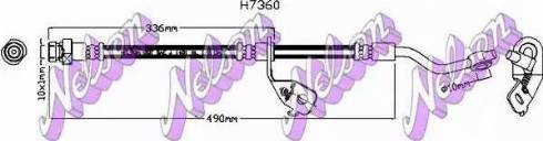 Brovex-Nelson H7360 - Гальмівний шланг autocars.com.ua