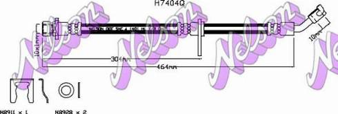 Brovex-Nelson H7404Q - Гальмівний шланг autocars.com.ua
