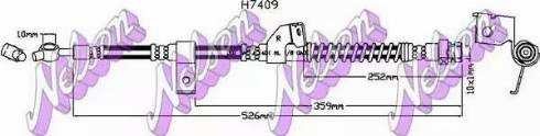 Brovex-Nelson H7409 - Гальмівний шланг autocars.com.ua