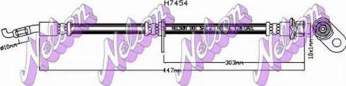 Brovex-Nelson H7454 - Гальмівний шланг autocars.com.ua