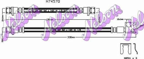 Brovex-Nelson H7457Q - Гальмівний шланг autocars.com.ua