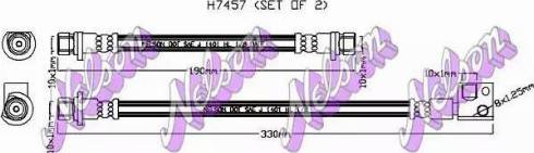 Brovex-Nelson H7457 - Гальмівний шланг autocars.com.ua