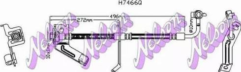 Brovex-Nelson H7466Q - Гальмівний шланг autocars.com.ua