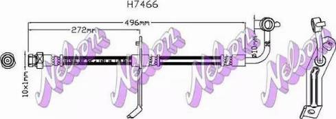 Brovex-Nelson H7466 - Гальмівний шланг autocars.com.ua