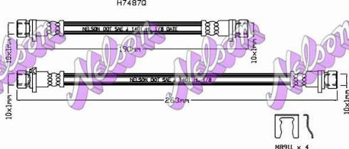 Brovex-Nelson H7487Q - Гальмівний шланг autocars.com.ua