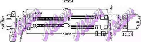 Brovex-Nelson H7554 - Гальмівний шланг autocars.com.ua