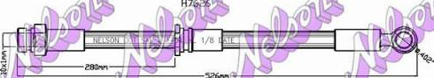 Brovex-Nelson H7626 - Гальмівний шланг autocars.com.ua