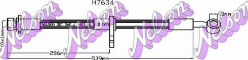 Brovex-Nelson H7634 - Гальмівний шланг autocars.com.ua