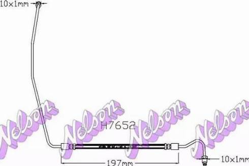 Brovex-Nelson H7652 - Гальмівний шланг autocars.com.ua