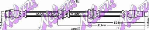 Brovex-Nelson H7712 - Гальмівний шланг autocars.com.ua