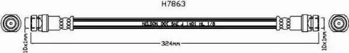 Brovex-Nelson H7863 - Гальмівний шланг autocars.com.ua