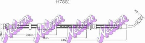 Brovex-Nelson H7881 - Гальмівний шланг autocars.com.ua