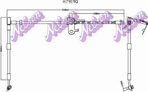 Brovex-Nelson H7919Q - Гальмівний шланг autocars.com.ua