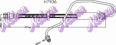 Brovex-Nelson H7936 - Гальмівний шланг autocars.com.ua