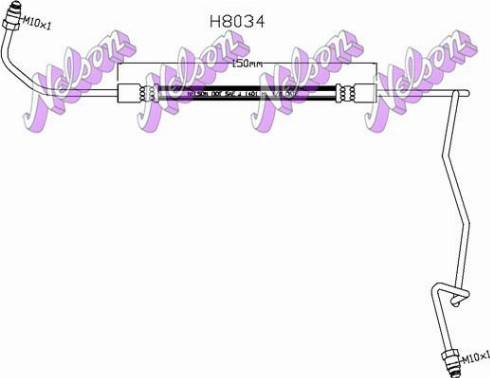 Brovex-Nelson H8034 - Гальмівний шланг autocars.com.ua