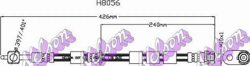 Brovex-Nelson H8056 - Гальмівний шланг autocars.com.ua