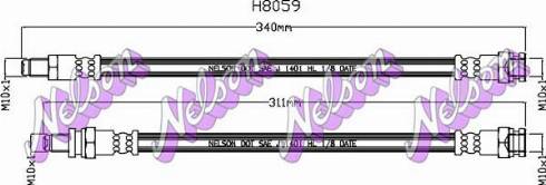 Brovex-Nelson H8059 - Гальмівний шланг autocars.com.ua