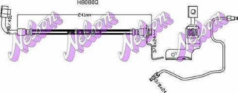 Brovex-Nelson H8080Q - Гальмівний шланг autocars.com.ua