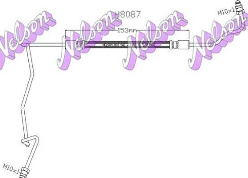 Brovex-Nelson H8087 - Гальмівний шланг autocars.com.ua