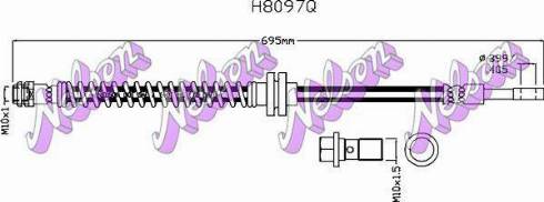 Brovex-Nelson H8097Q - Гальмівний шланг autocars.com.ua