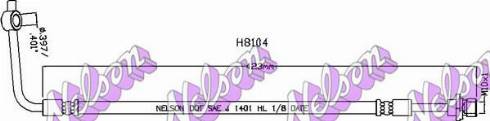Brovex-Nelson H8104 - Гальмівний шланг autocars.com.ua