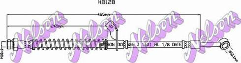 Brovex-Nelson H8128 - Гальмівний шланг autocars.com.ua