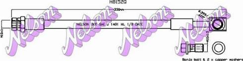 Brovex-Nelson H8152Q - Гальмівний шланг autocars.com.ua