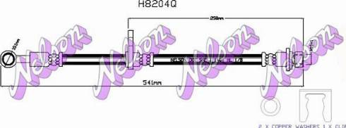 Brovex-Nelson H8204Q - Гальмівний шланг autocars.com.ua