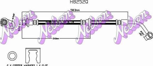 Brovex-Nelson H8252Q - Гальмівний шланг autocars.com.ua