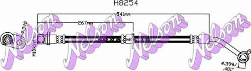 Brovex-Nelson H8254 - Гальмівний шланг autocars.com.ua