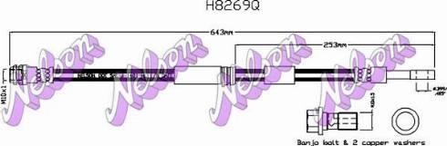 Brovex-Nelson H8269Q - Гальмівний шланг autocars.com.ua