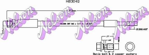 Brovex-Nelson H8304Q - Гальмівний шланг autocars.com.ua