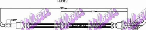 Brovex-Nelson H8313 - Гальмівний шланг autocars.com.ua