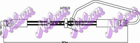 Brovex-Nelson H8318 - Гальмівний шланг autocars.com.ua