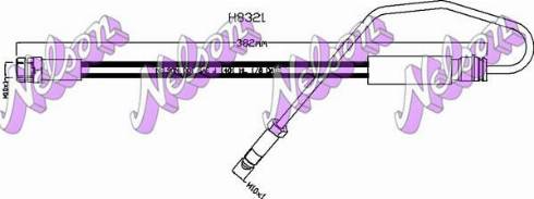 Brovex-Nelson H8321 - Гальмівний шланг autocars.com.ua